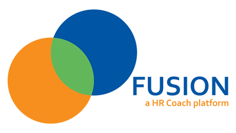 Fusion HR Coach platform logo with overlapping orange, blue, and green circles.